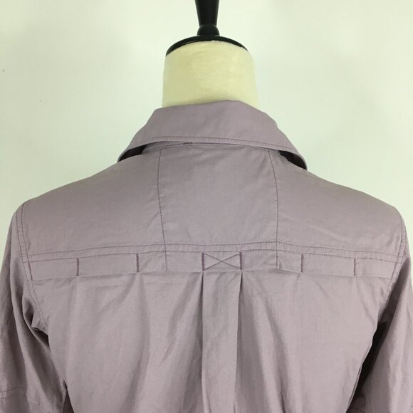 REI Co-op Purple/Gray Mesh Insert Sleeve Tabs Vented Back Button Shirt - Picture 12 of 14